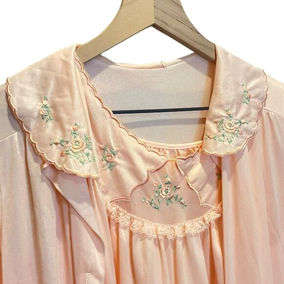 Vintage Montgomery Ward Nightgown w/ Matching Bed Jacket Size Small - Picture 4 of 6